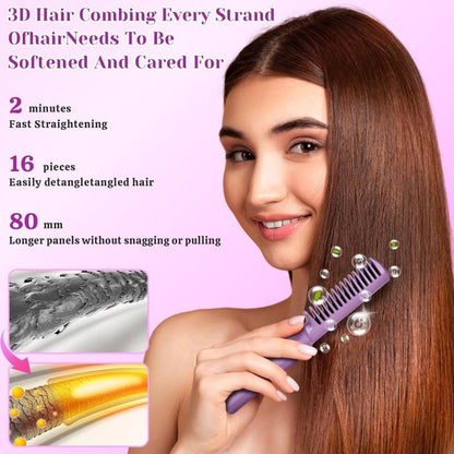 Meneflix Mini Portable Hair Straightener | Cordless, Rechargeable Hot Comb